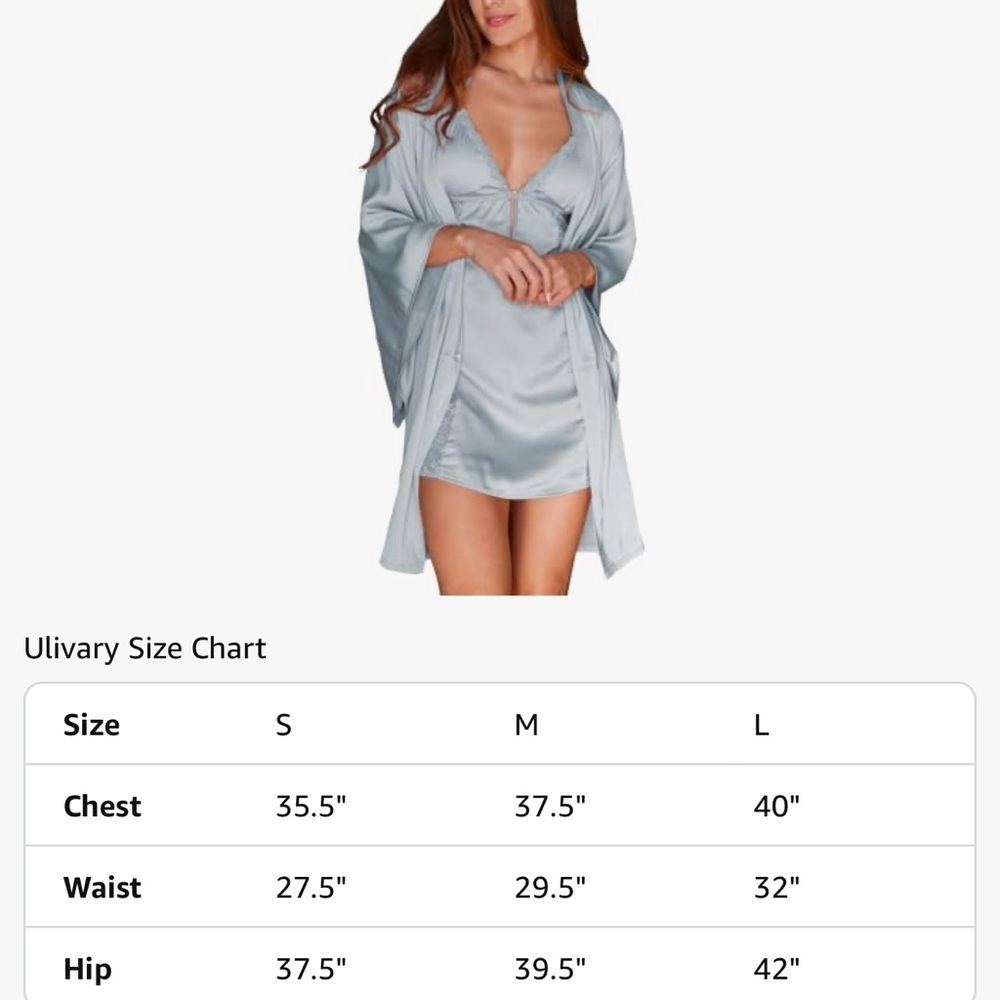 Elegant Peach Satin Women's lingerie - Picture 7 of 9